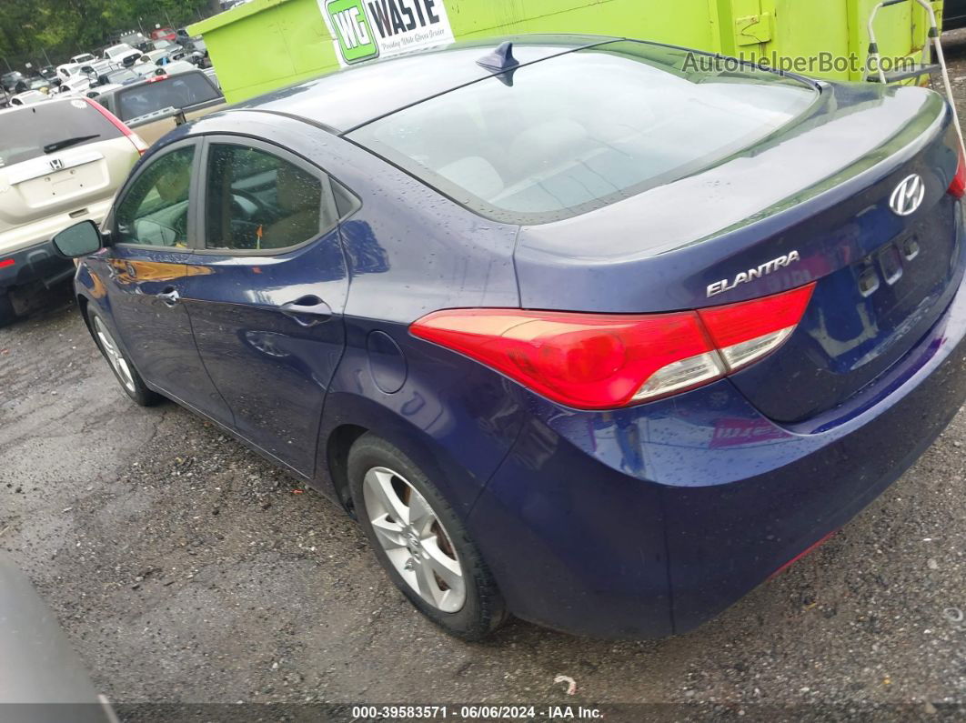 2013 Hyundai Elantra Gls Dark Blue vin: 5NPDH4AEXDH167454