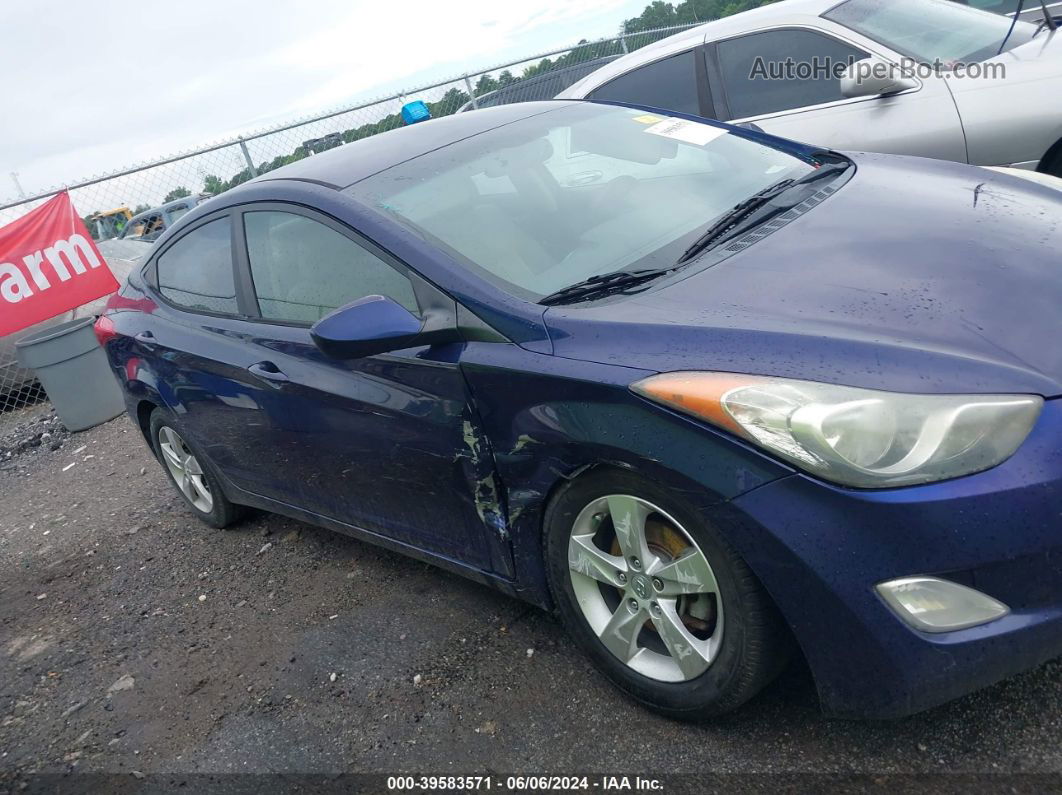 2013 Hyundai Elantra Gls Dark Blue vin: 5NPDH4AEXDH167454