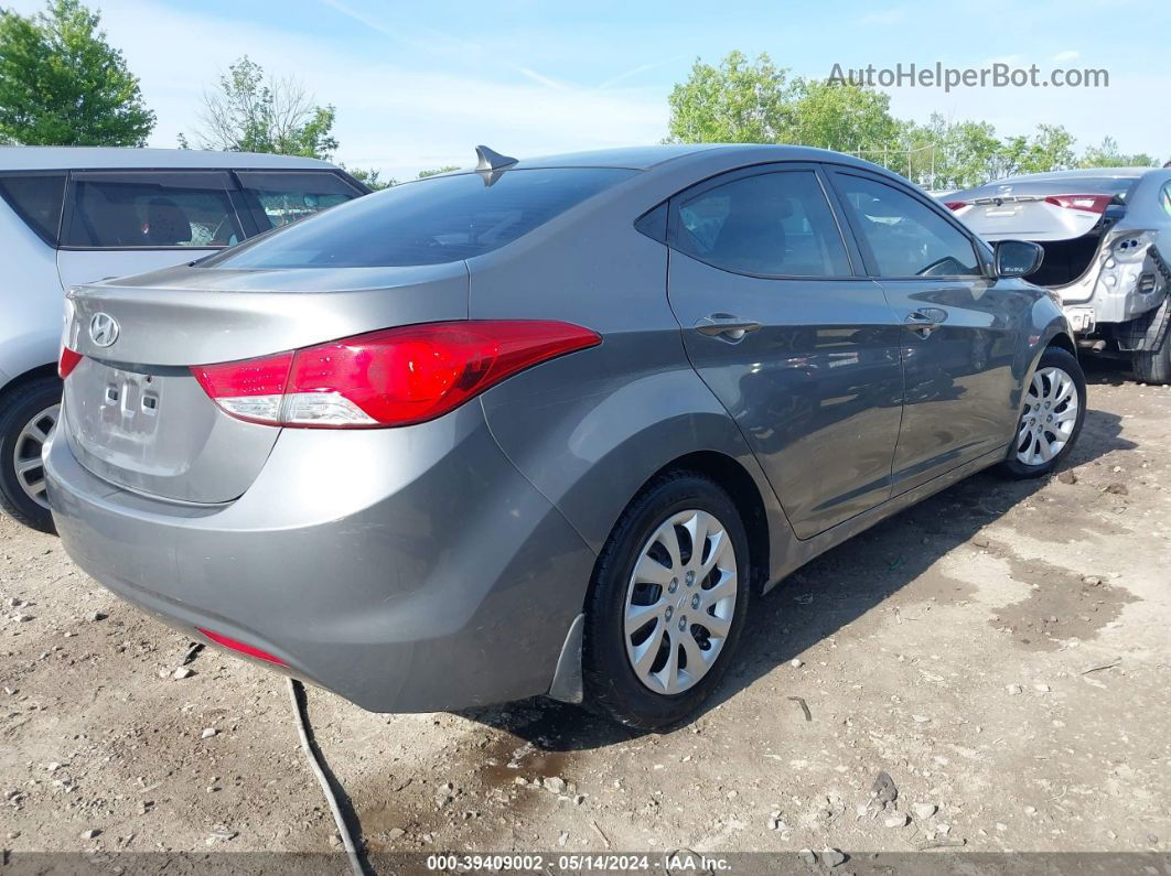 2013 Hyundai Elantra Gls Gray vin: 5NPDH4AEXDH212943