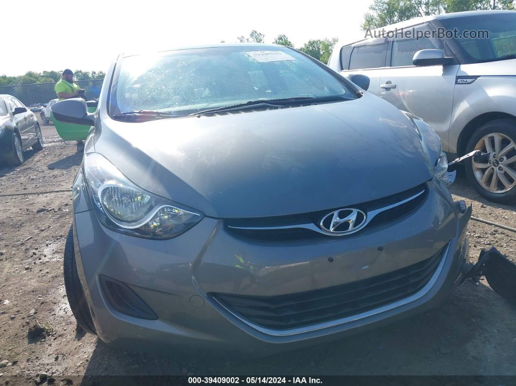 2013 Hyundai Elantra Gls Gray vin: 5NPDH4AEXDH212943