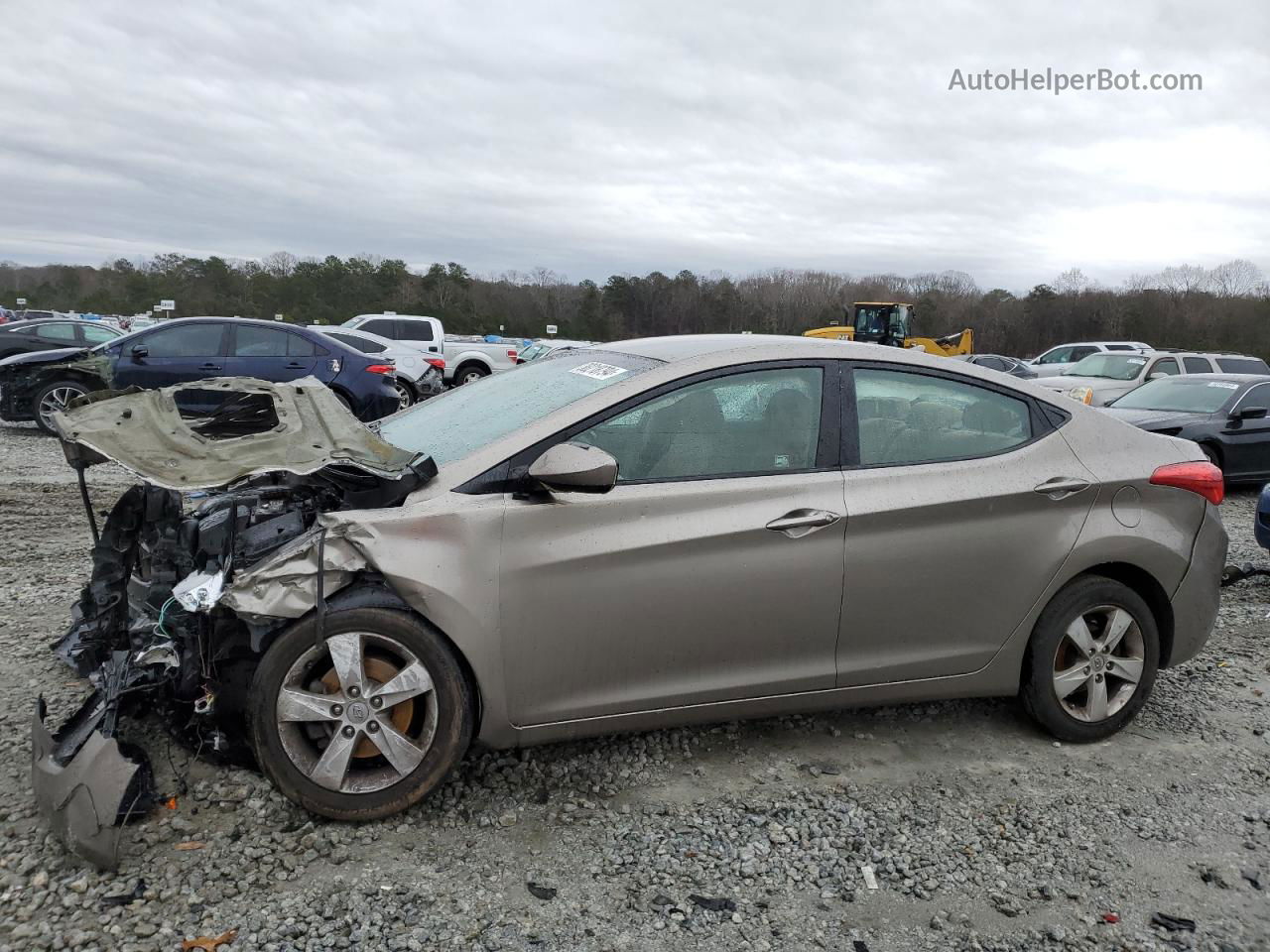 2013 Hyundai Elantra Gls Tan vin: 5NPDH4AEXDH227040