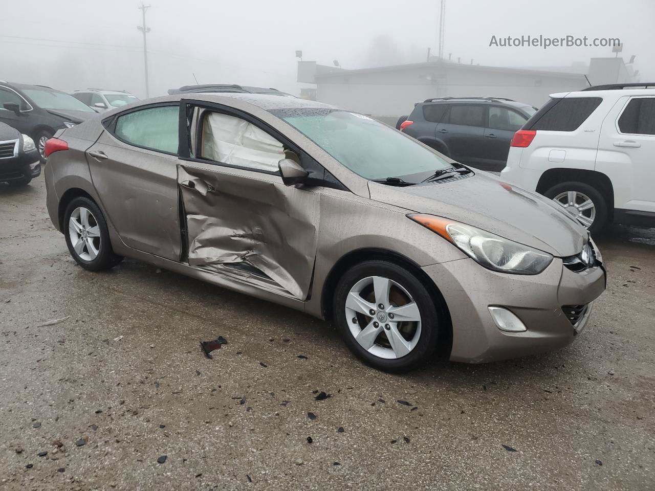 2013 Hyundai Elantra Gls Brown vin: 5NPDH4AEXDH273371