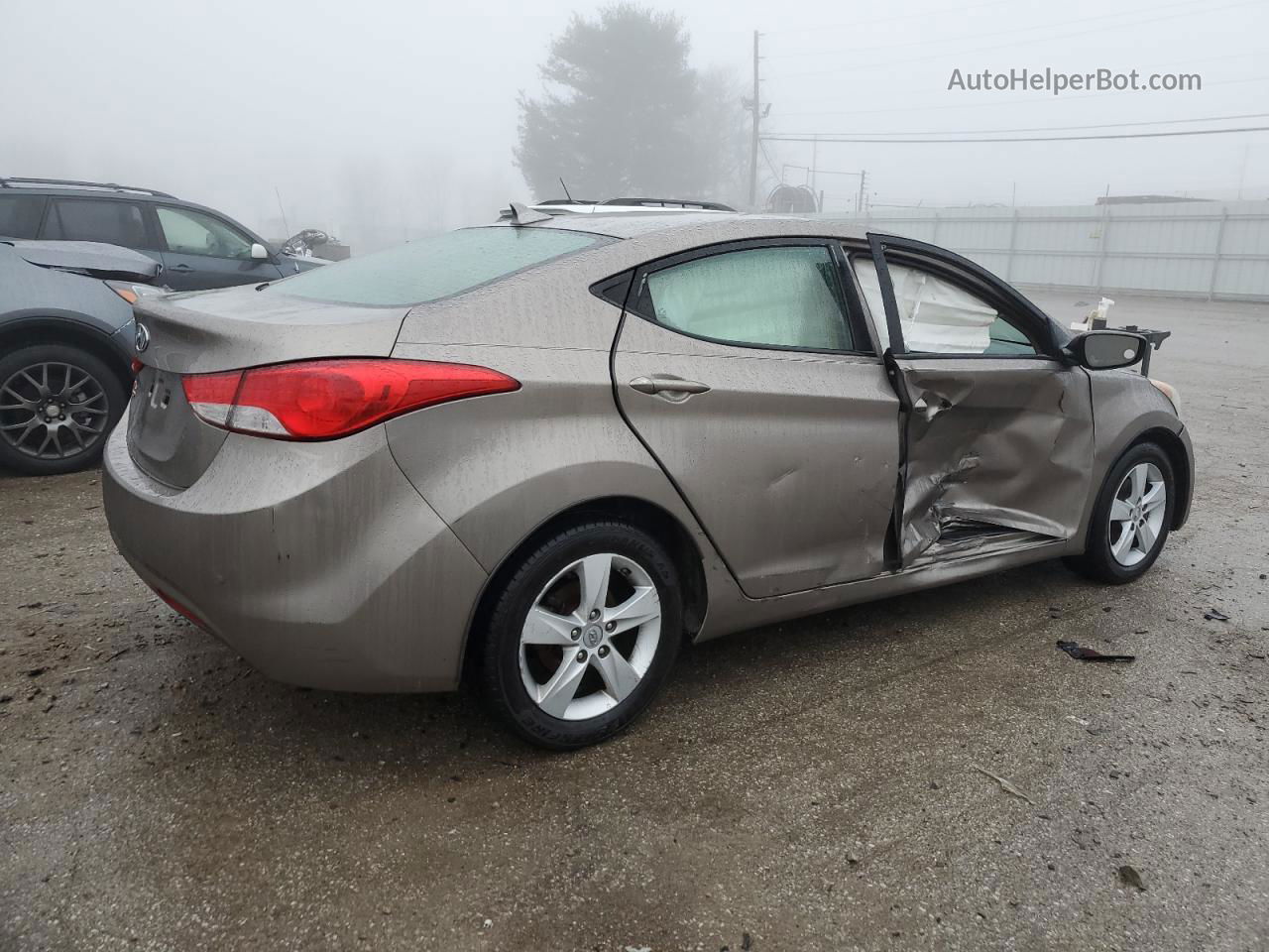 2013 Hyundai Elantra Gls Brown vin: 5NPDH4AEXDH273371