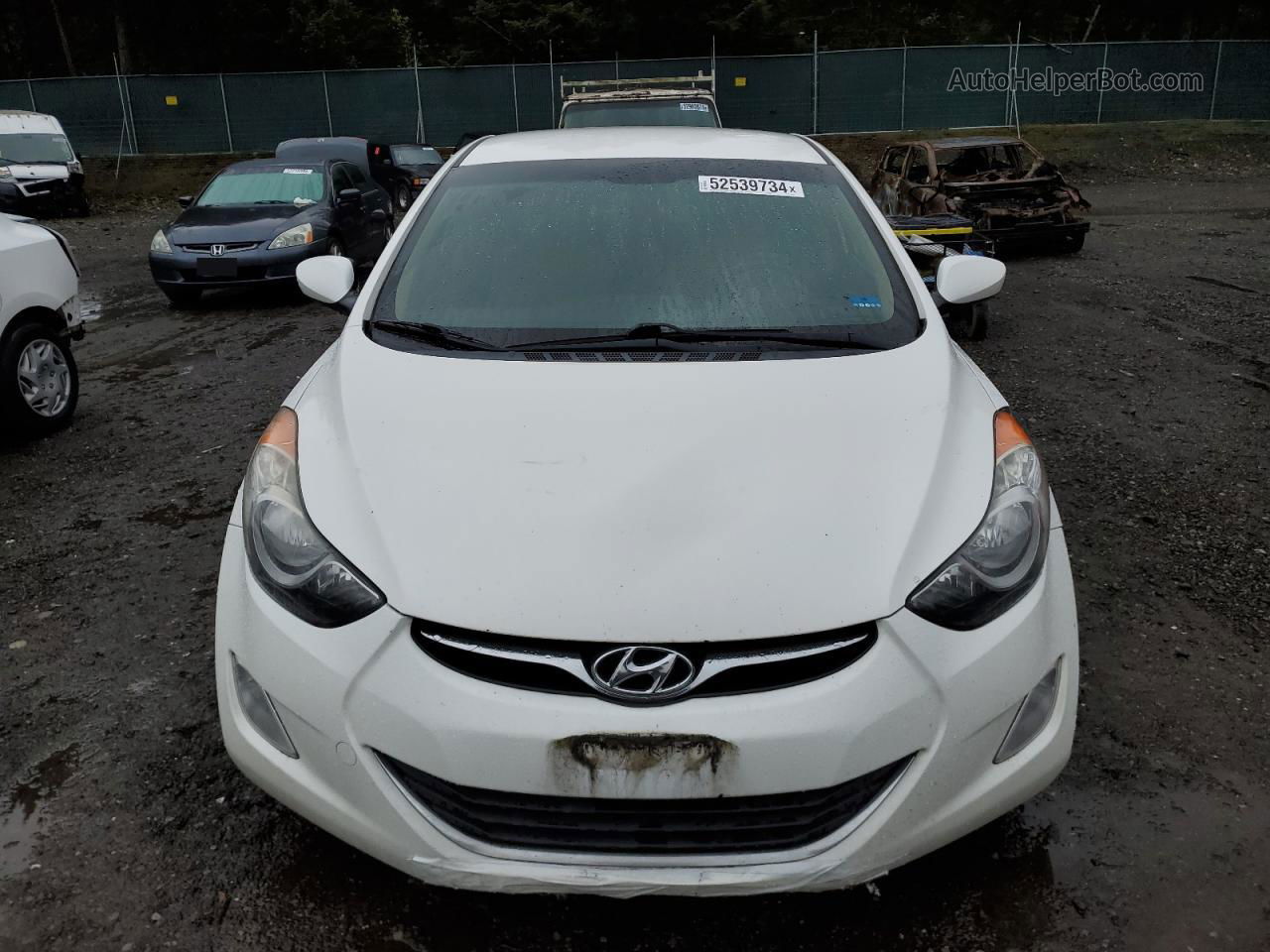 2013 Hyundai Elantra Gls White vin: 5NPDH4AEXDH294284