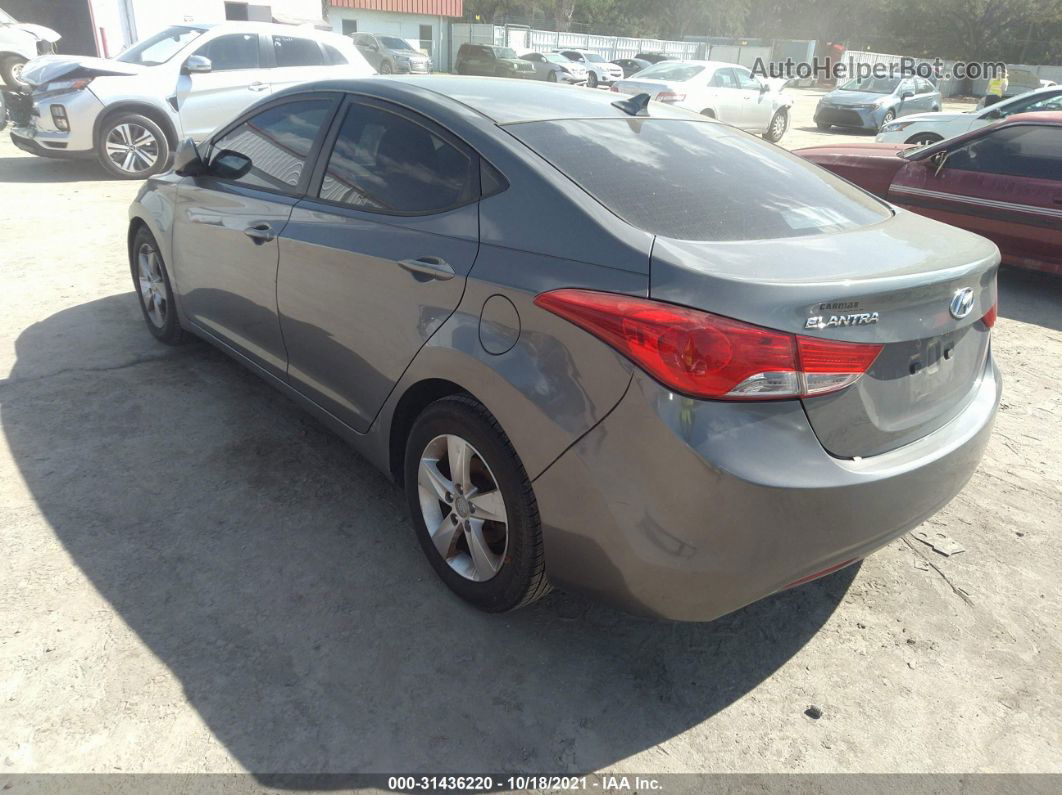 2013 Hyundai Elantra Gls Gray vin: 5NPDH4AEXDH305431