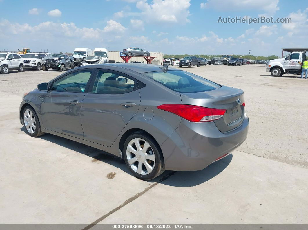 2013 Hyundai Elantra Limited Gray vin: 5NPDH4AEXDH337179