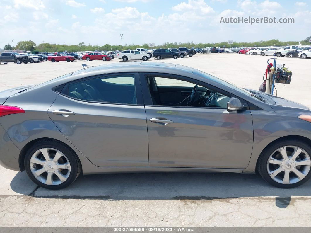 2013 Hyundai Elantra Limited Gray vin: 5NPDH4AEXDH337179