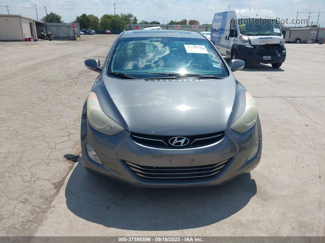 2013 Hyundai Elantra Limited Gray vin: 5NPDH4AEXDH337179