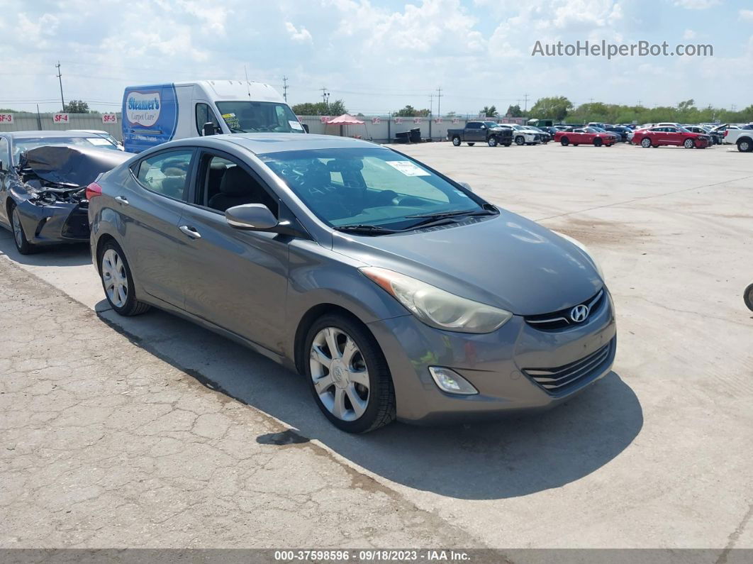 2013 Hyundai Elantra Limited Gray vin: 5NPDH4AEXDH337179