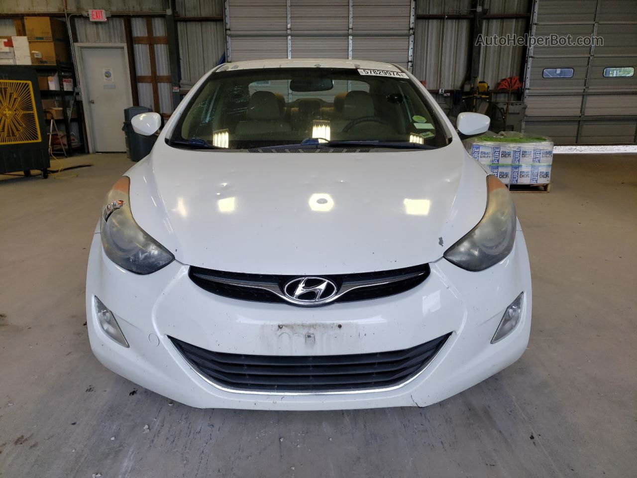 2013 Hyundai Elantra Gls White vin: 5NPDH4AEXDH339837