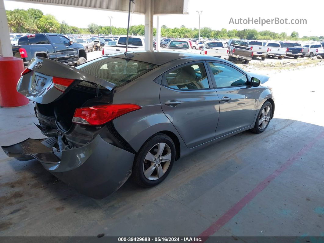 2013 Hyundai Elantra Gls Gray vin: 5NPDH4AEXDH358582