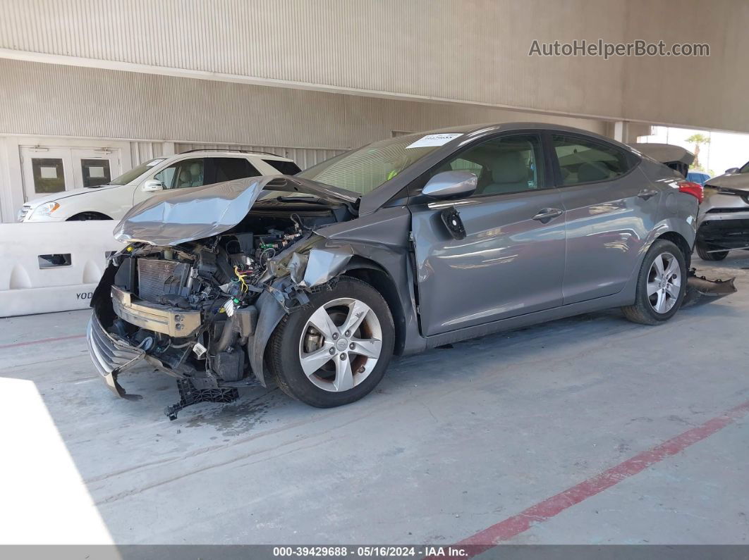 2013 Hyundai Elantra Gls Gray vin: 5NPDH4AEXDH358582