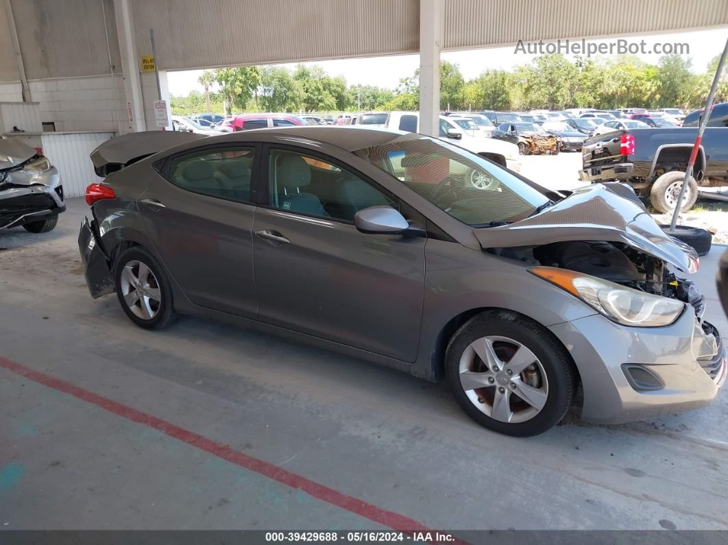 2013 Hyundai Elantra Gls Gray vin: 5NPDH4AEXDH358582