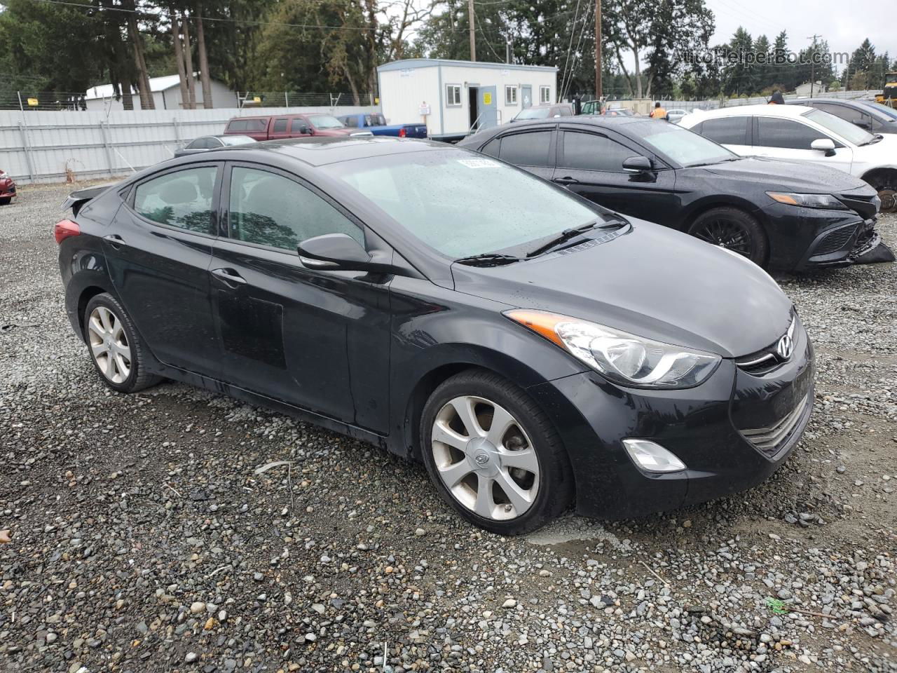 2013 Hyundai Elantra Gls Черный vin: 5NPDH4AEXDH382834