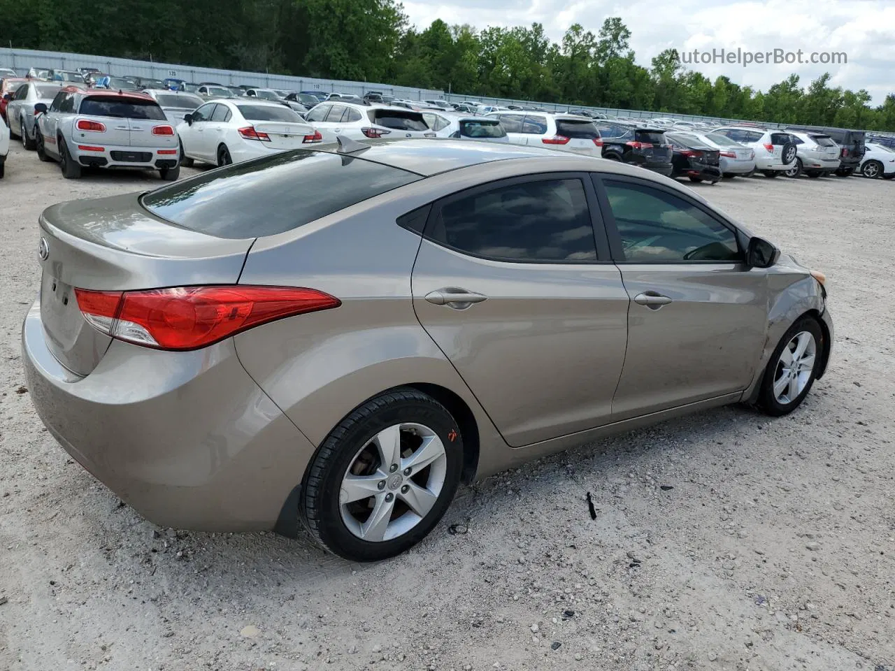 2013 Hyundai Elantra Gls Beige vin: 5NPDH4AEXDH386141