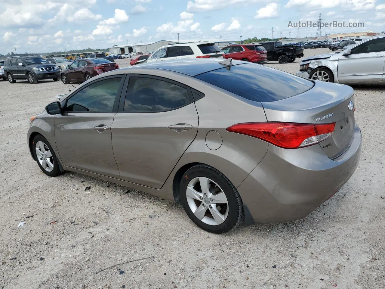 2013 Hyundai Elantra Gls Бежевый vin: 5NPDH4AEXDH386141