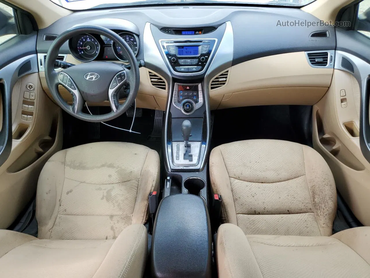 2013 Hyundai Elantra Gls Бежевый vin: 5NPDH4AEXDH386141