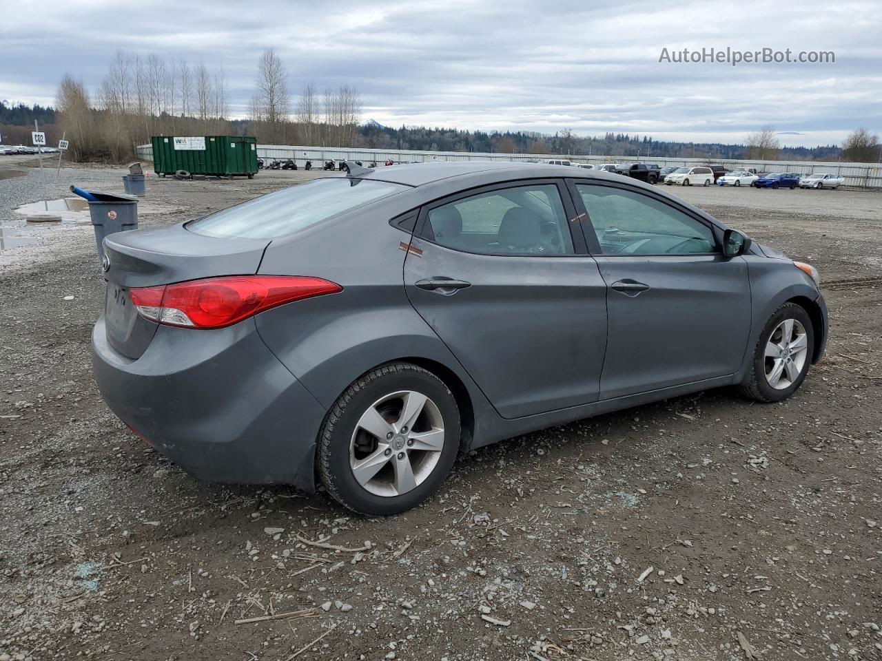 2013 Hyundai Elantra Gls Gray vin: 5NPDH4AEXDH400510