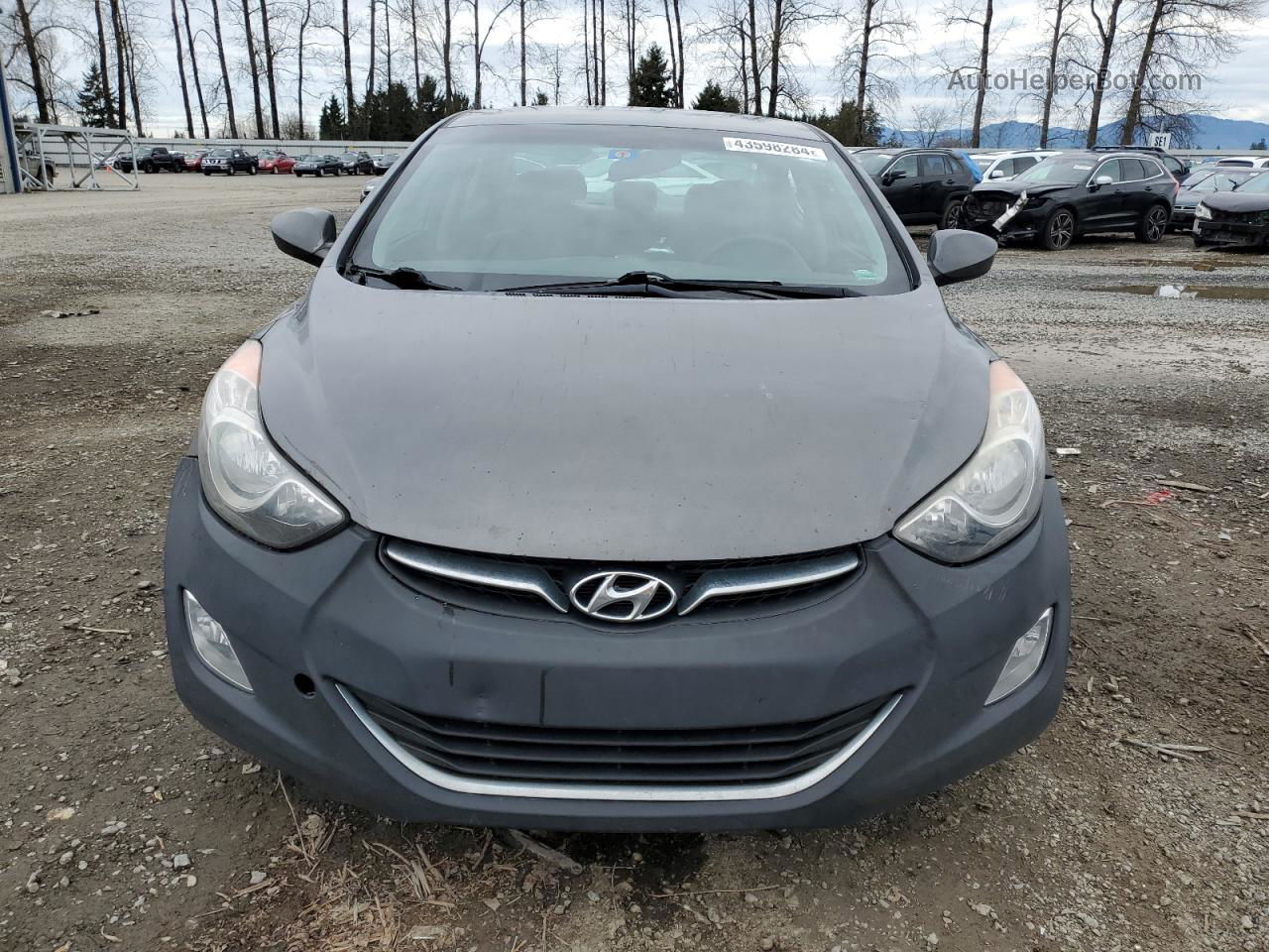 2013 Hyundai Elantra Gls Gray vin: 5NPDH4AEXDH400510