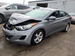 2013 Hyundai Elantra Gls Gray vin: 5NPDH4AEXDH408915