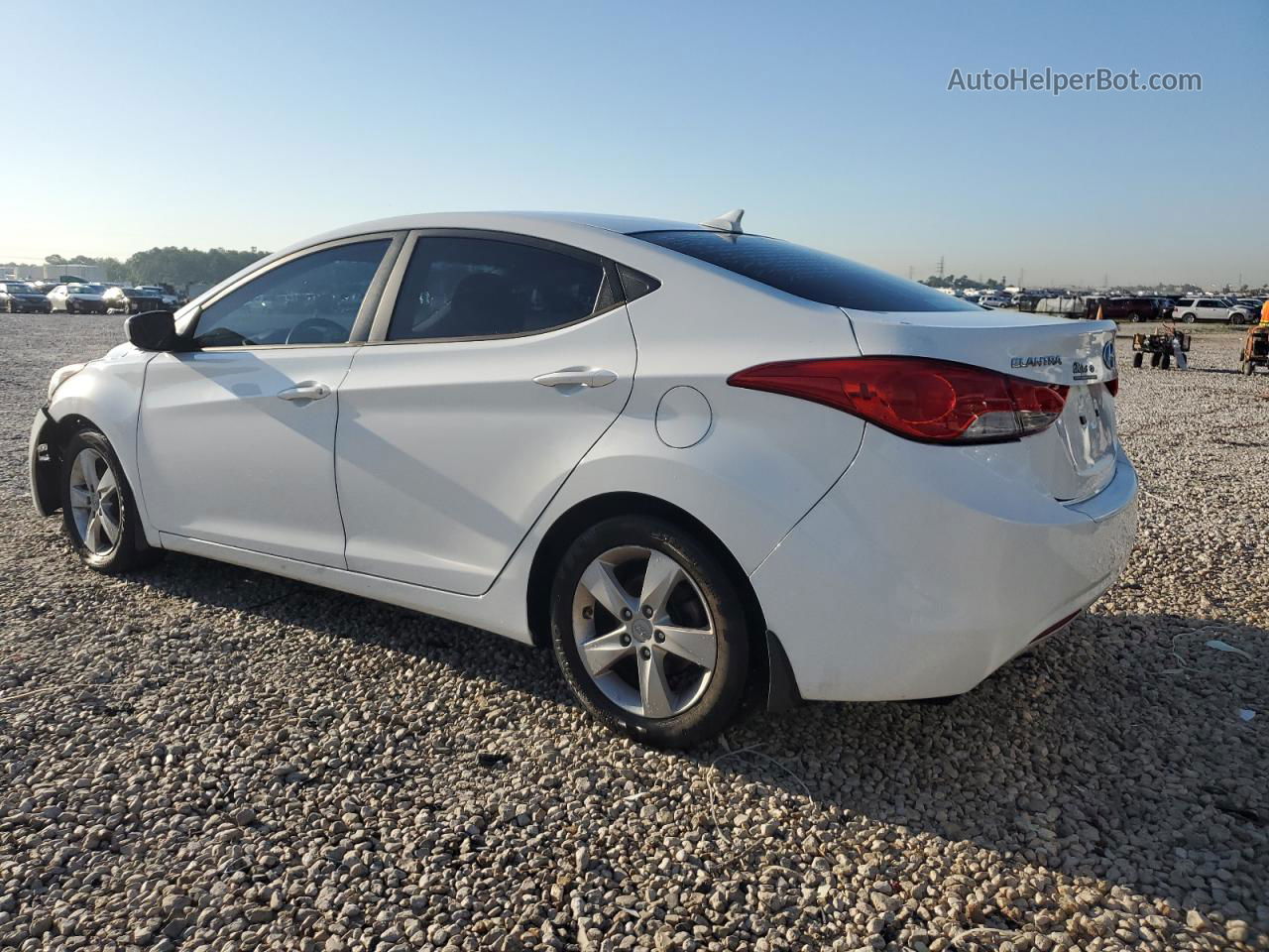 2013 Hyundai Elantra Gls White vin: 5NPDH4AEXDH420918