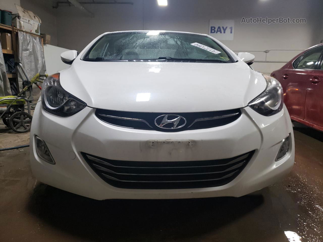 2013 Hyundai Elantra Gls White vin: 5NPDH4AEXDH446080