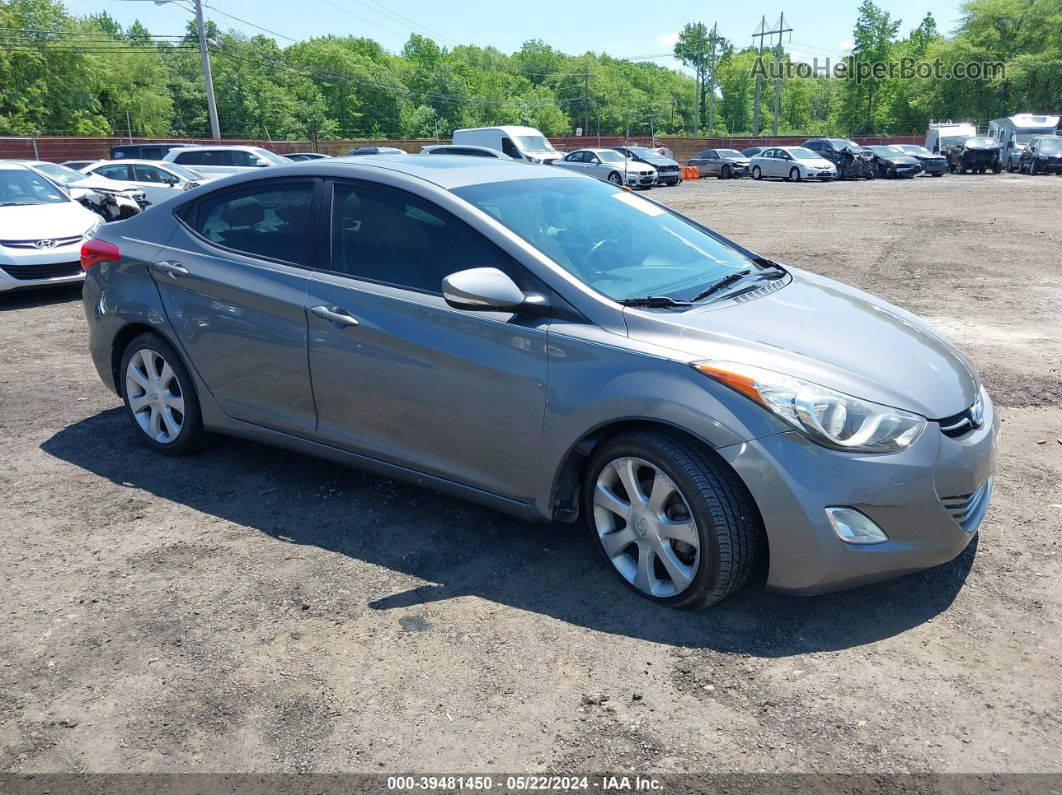 2013 Hyundai Elantra Limited Silver vin: 5NPDH4AEXDH446502