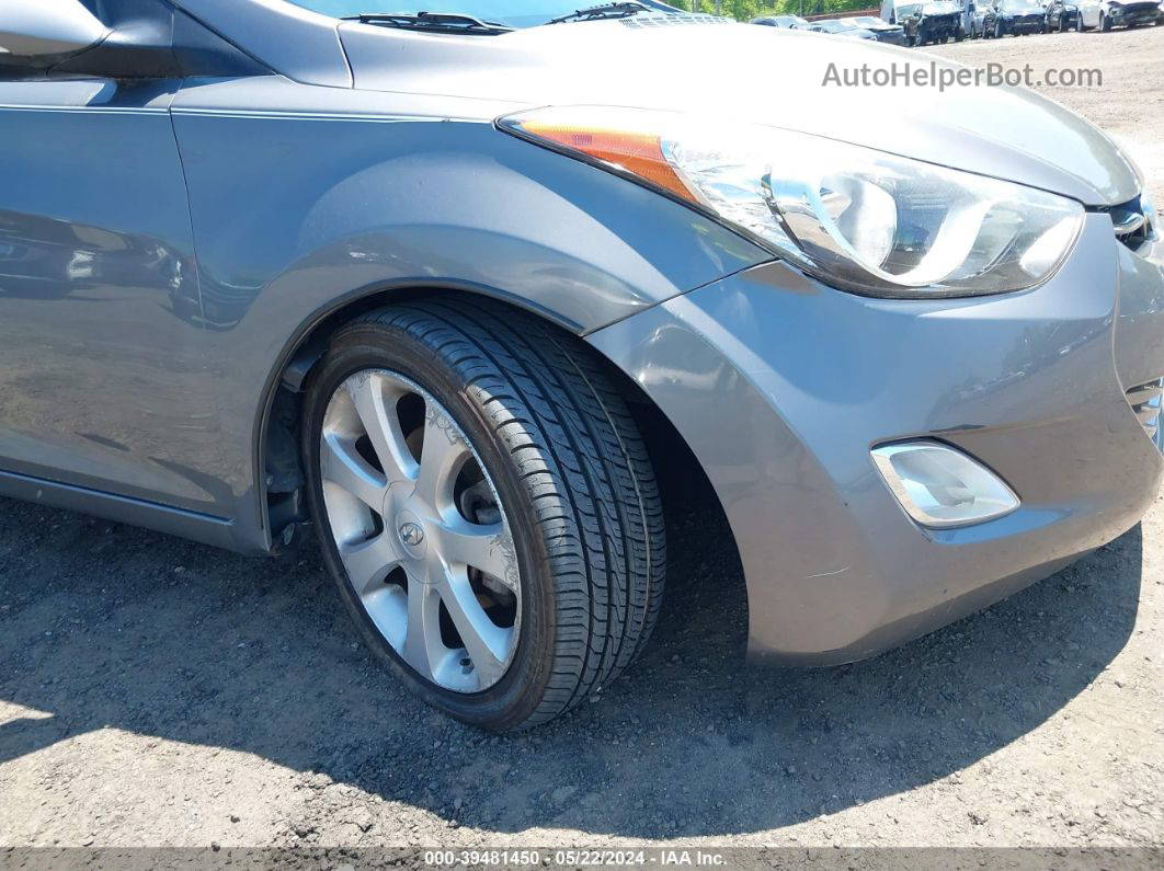 2013 Hyundai Elantra Limited Silver vin: 5NPDH4AEXDH446502
