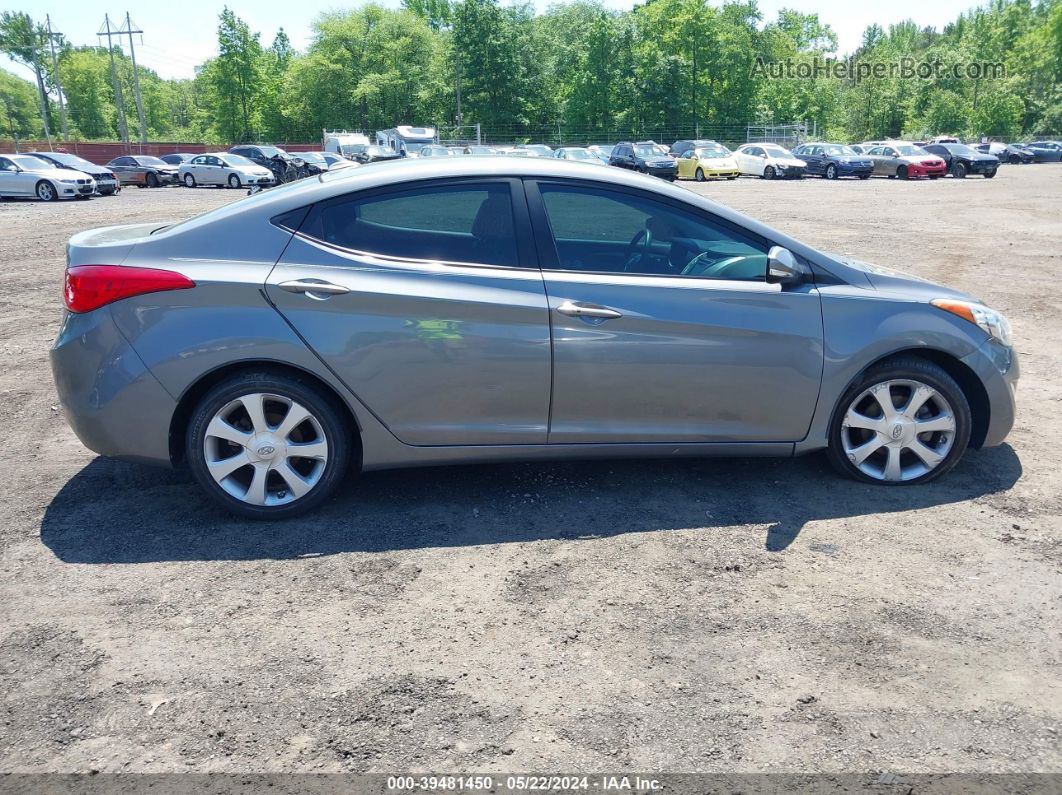 2013 Hyundai Elantra Limited Silver vin: 5NPDH4AEXDH446502