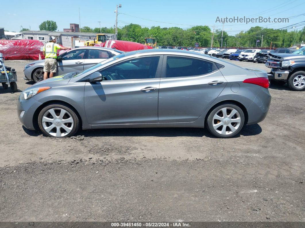 2013 Hyundai Elantra Limited Silver vin: 5NPDH4AEXDH446502