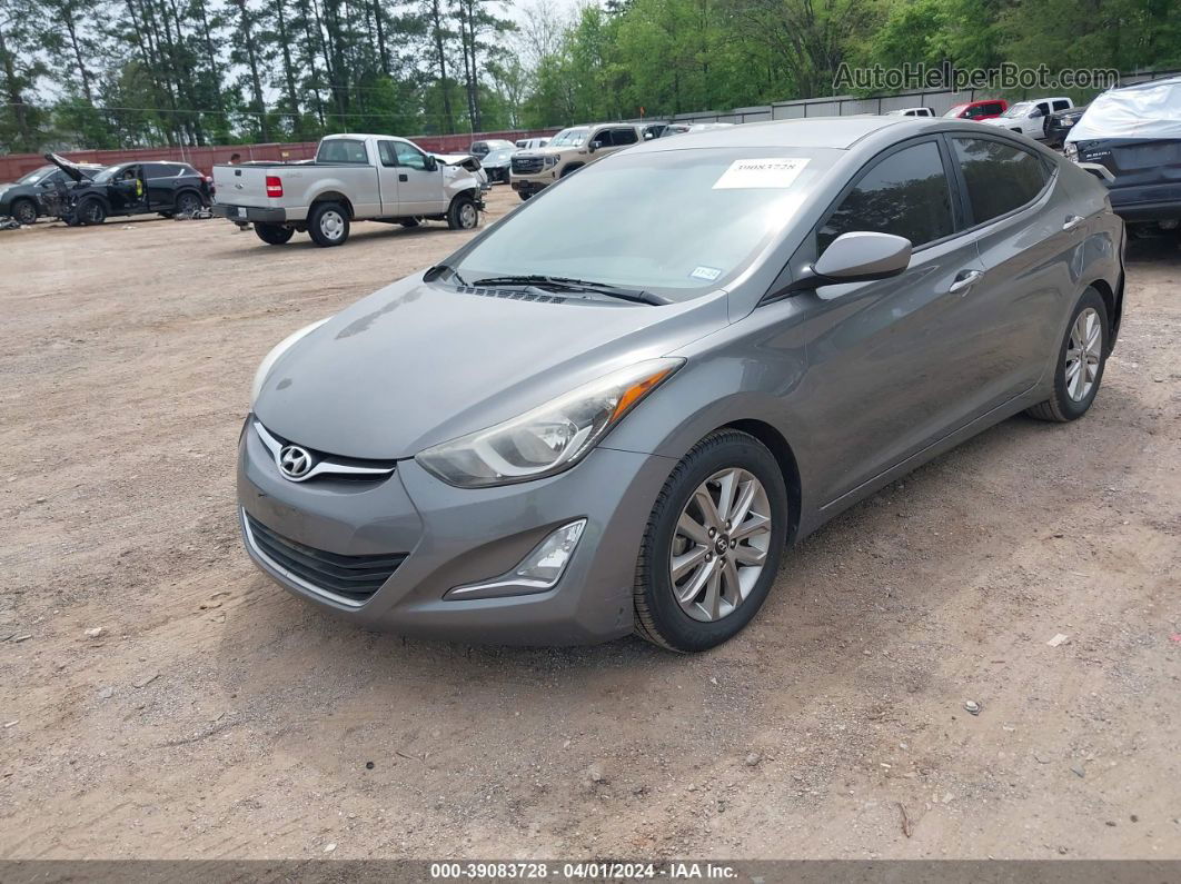 2014 Hyundai Elantra Se Gray vin: 5NPDH4AEXEH455847