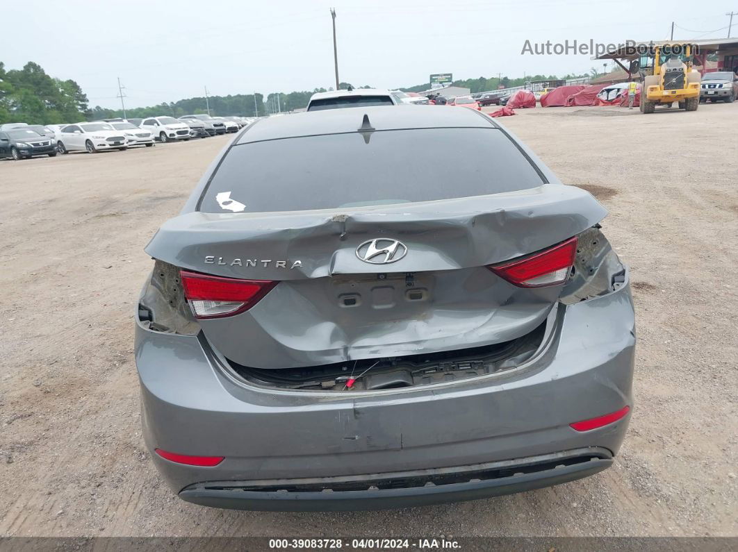 2014 Hyundai Elantra Se Gray vin: 5NPDH4AEXEH455847