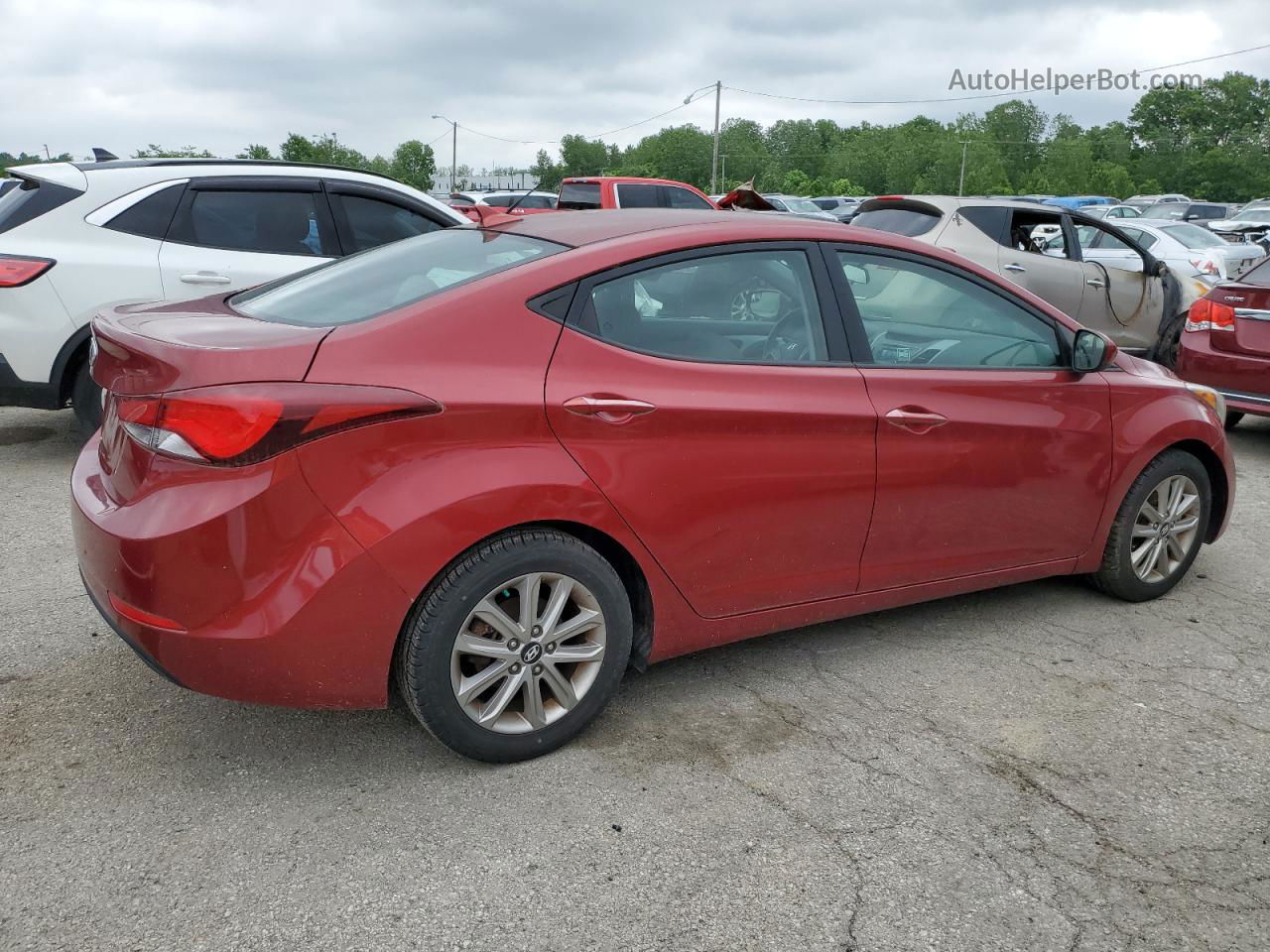 2014 Hyundai Elantra Se Brown vin: 5NPDH4AEXEH458201