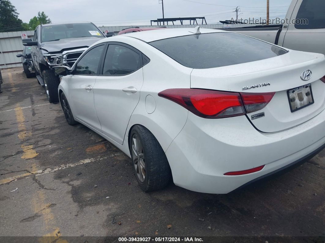 2014 Hyundai Elantra Se White vin: 5NPDH4AEXEH465357