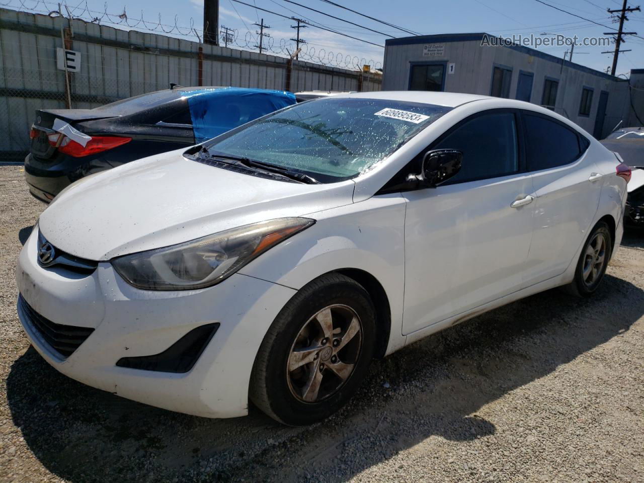 2014 Hyundai Elantra Se White vin: 5NPDH4AEXEH471241