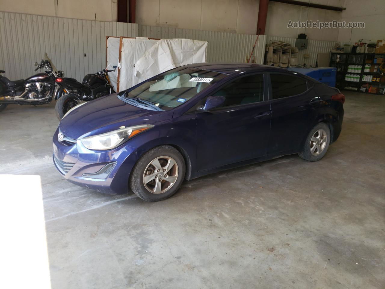 2014 Hyundai Elantra Se Blue vin: 5NPDH4AEXEH474737