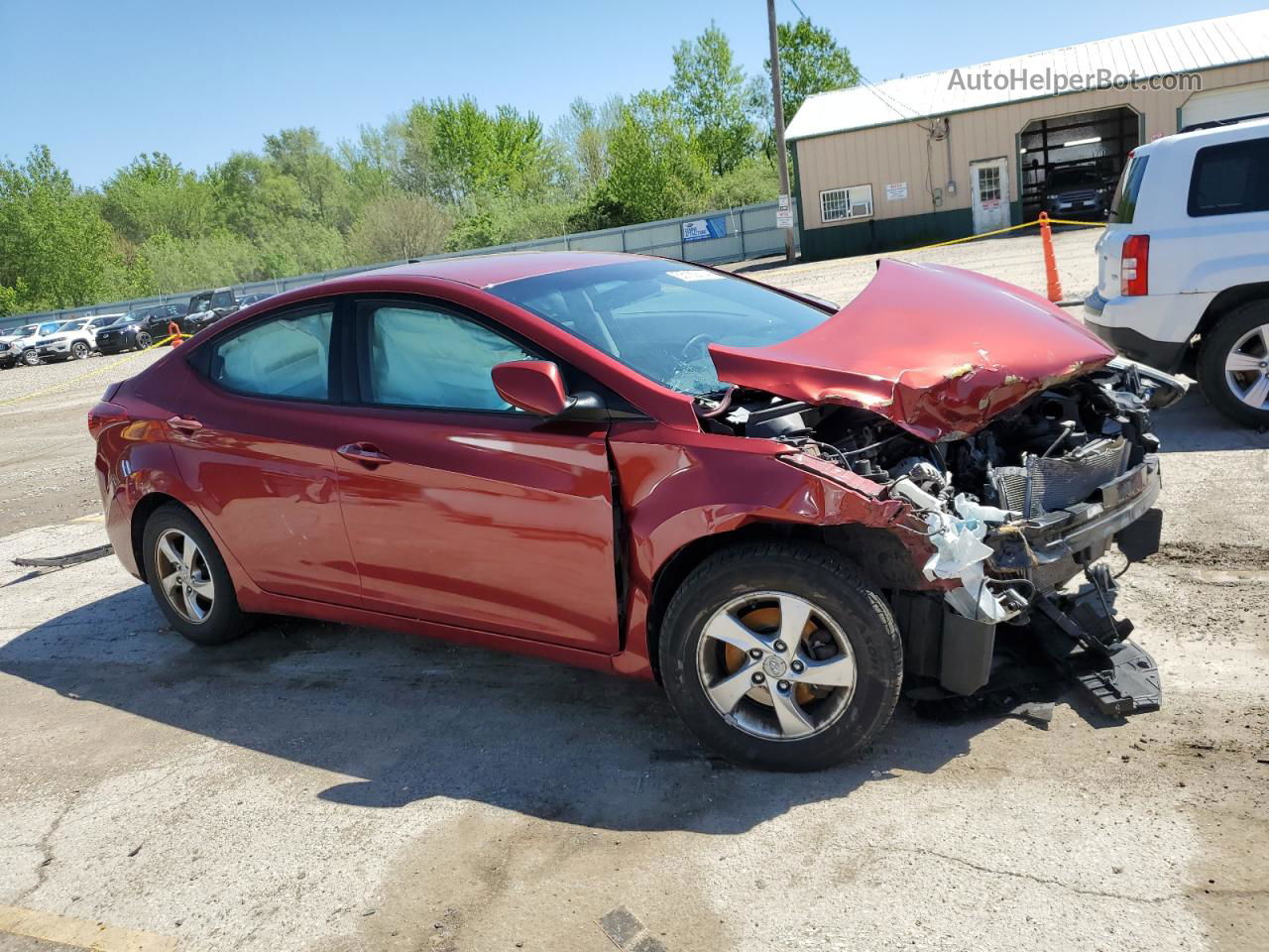 2014 Hyundai Elantra Se Burgundy vin: 5NPDH4AEXEH481400