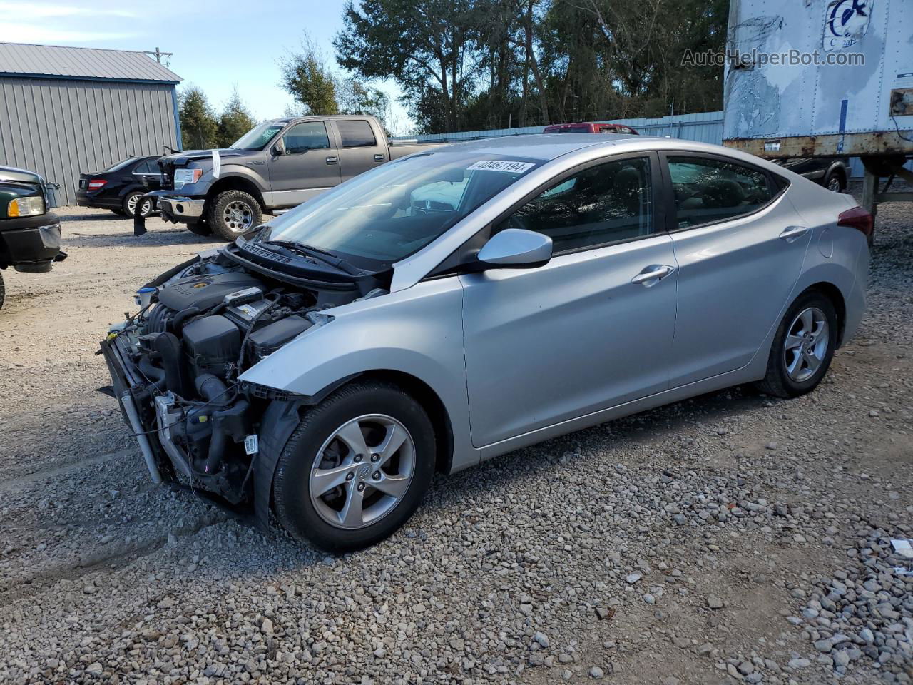 2014 Hyundai Elantra Se Silver vin: 5NPDH4AEXEH488220