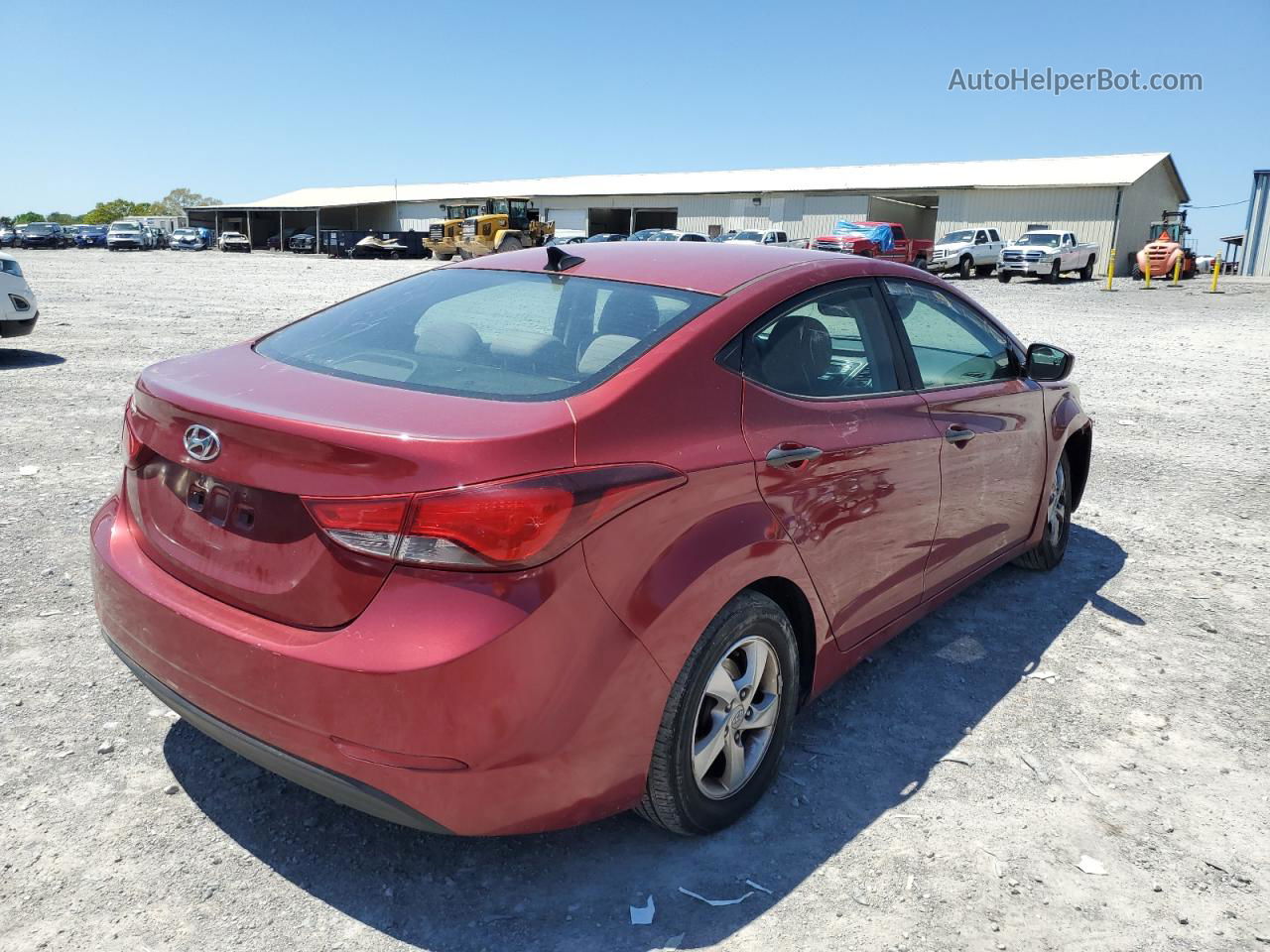 2014 Hyundai Elantra Se Red vin: 5NPDH4AEXEH491893