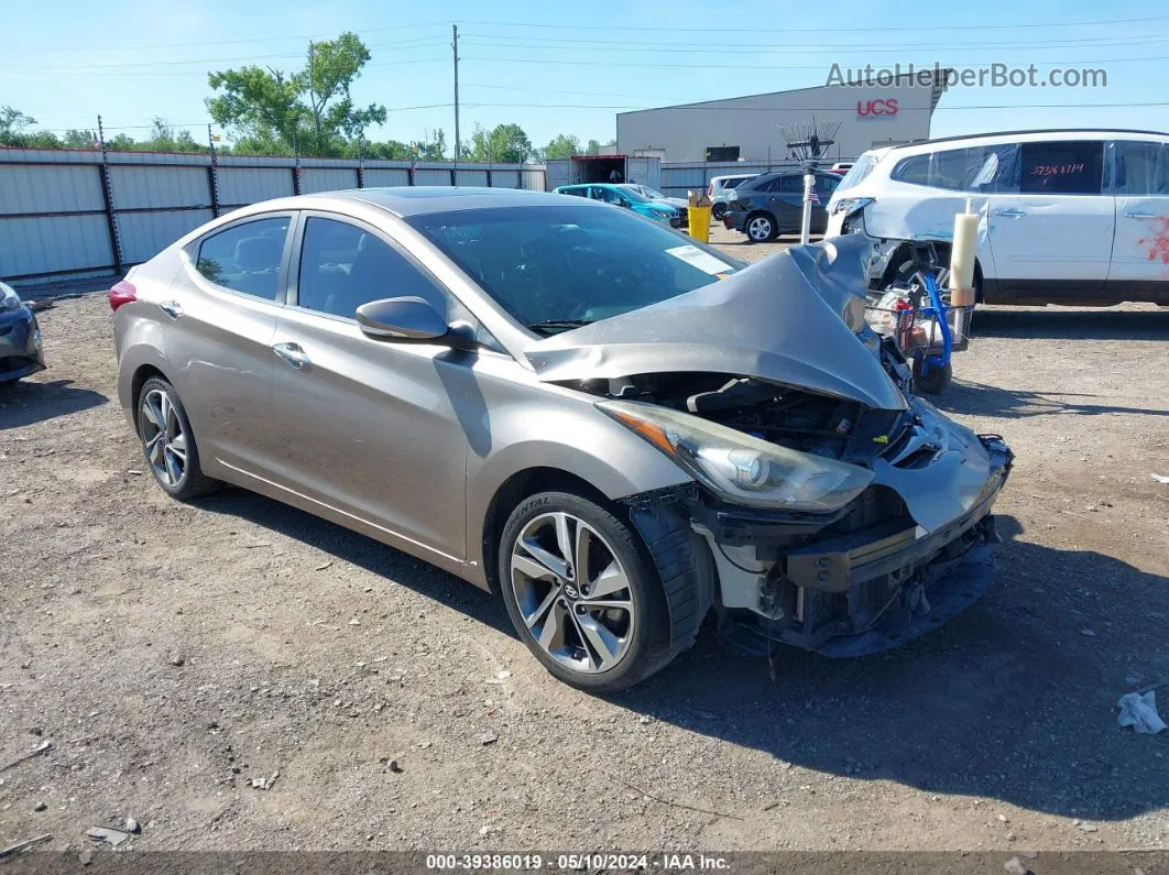 2014 Hyundai Elantra Limited Silver vin: 5NPDH4AEXEH497743