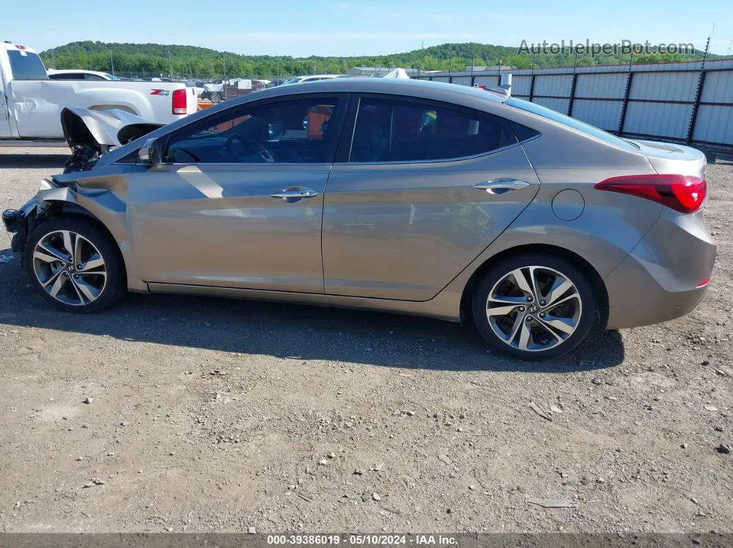 2014 Hyundai Elantra Limited Серебряный vin: 5NPDH4AEXEH497743