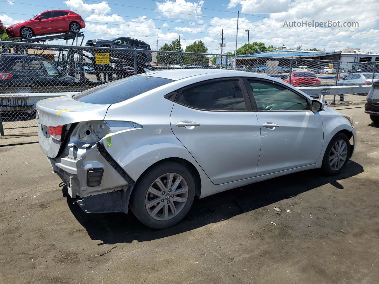 2014 Hyundai Elantra Se Silver vin: 5NPDH4AEXEH501810