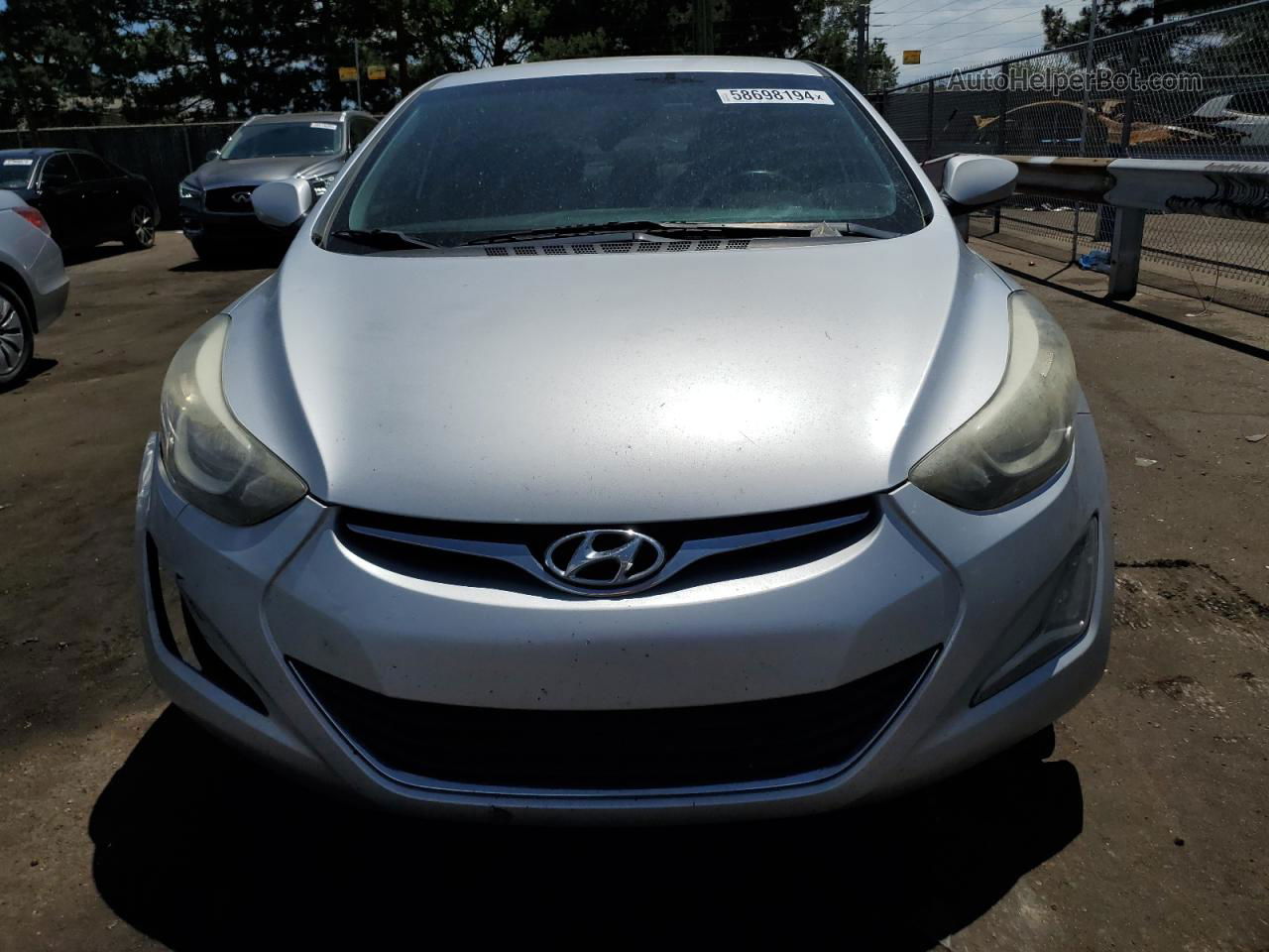 2014 Hyundai Elantra Se Silver vin: 5NPDH4AEXEH501810