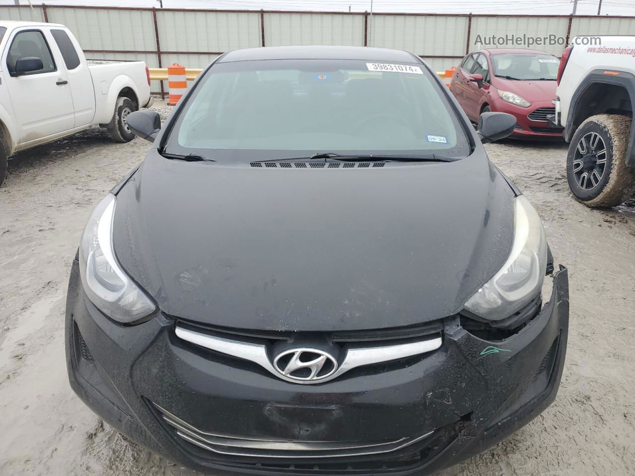 2014 Hyundai Elantra Se Black vin: 5NPDH4AEXEH503895