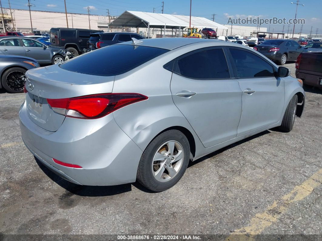 2014 Hyundai Elantra Se Silver vin: 5NPDH4AEXEH511415