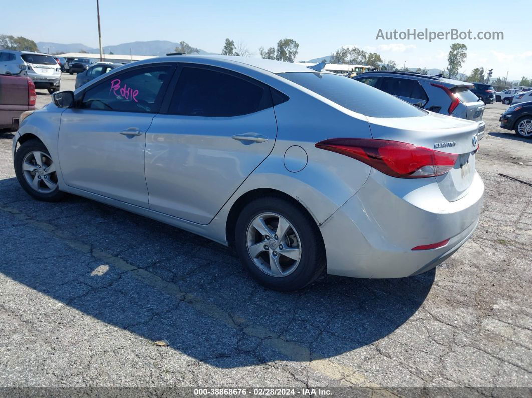 2014 Hyundai Elantra Se Silver vin: 5NPDH4AEXEH511415