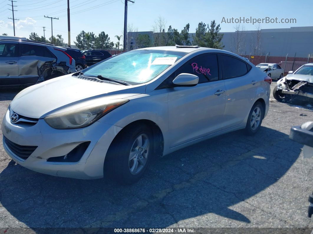 2014 Hyundai Elantra Se Silver vin: 5NPDH4AEXEH511415