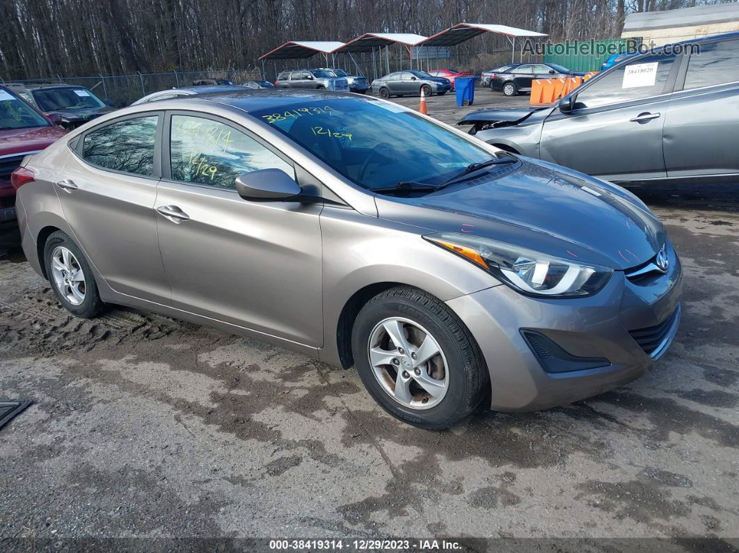 2014 Hyundai Elantra Se Beige vin: 5NPDH4AEXEH513360