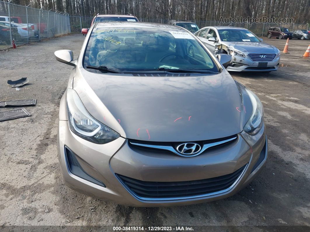 2014 Hyundai Elantra Se Beige vin: 5NPDH4AEXEH513360