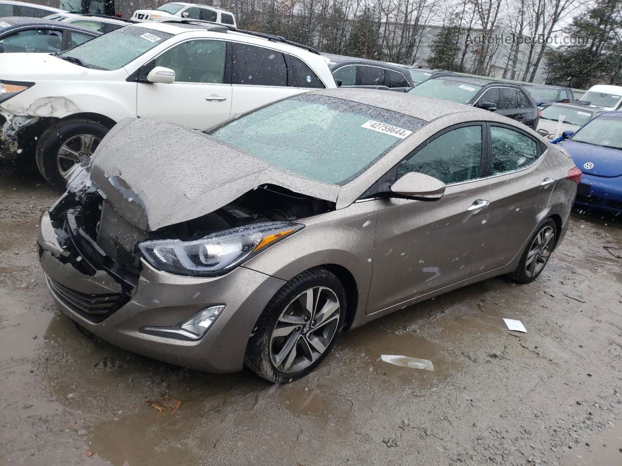 2014 Hyundai Elantra Se Серый vin: 5NPDH4AEXEH518431